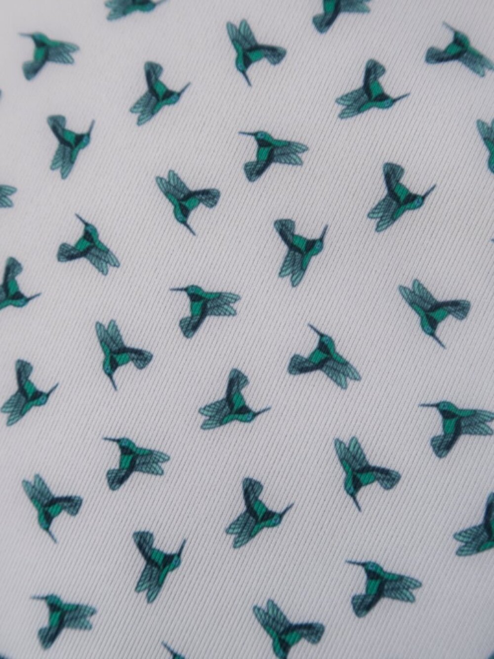Turtleson White-Green Hummingbird Palmira Stretch Polo (M) ⛳️
